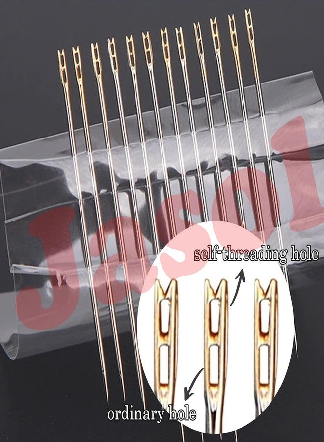 Jasol Needle Threader Inserter, Manual Plastic, Yellow, Red, Blue, Easy Threading, Sewing Tool Set of 1 - Image 2